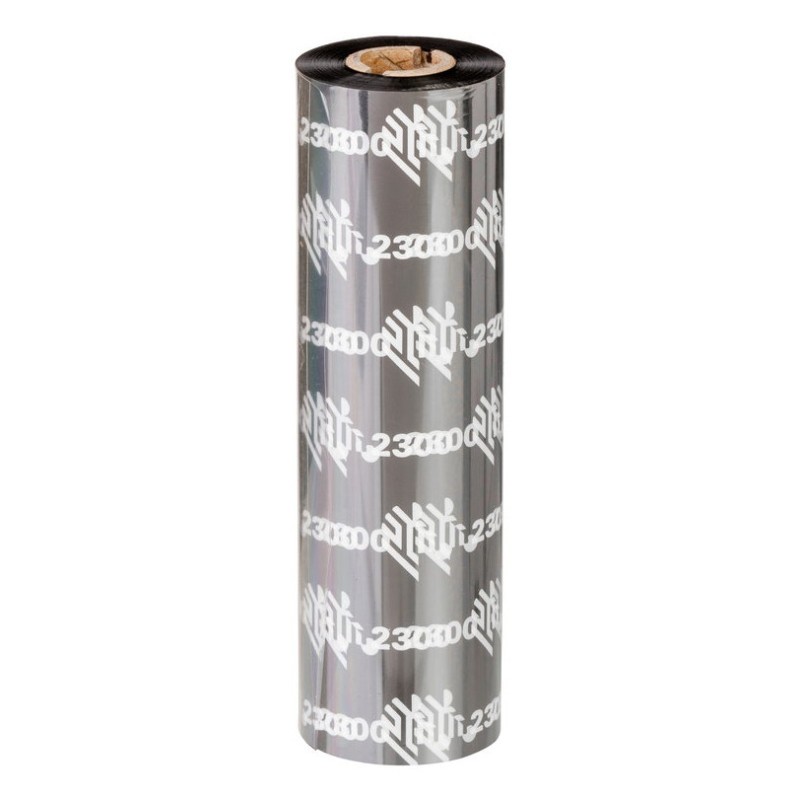 Zebra 2300 Wax cinta térmica 300 m Negro