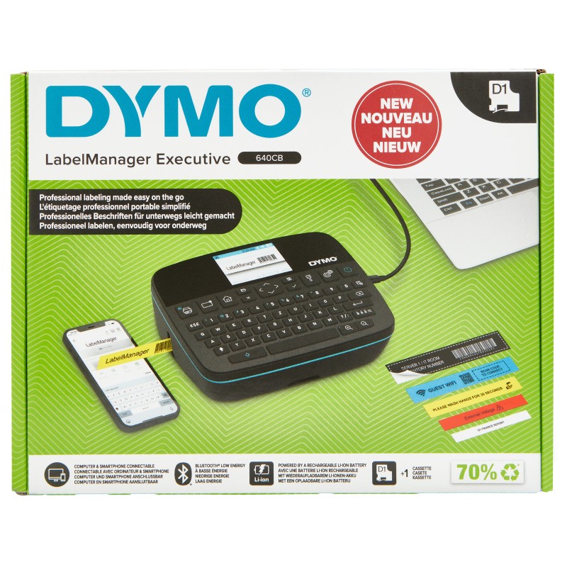 DYMO LabelManager Executive 640 CB Impresora de etiquetas portátil | Máquina etiquetadora compacta | Conectividad dual