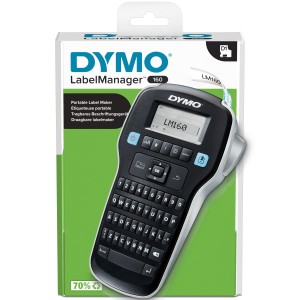 DYMO LabelManager 160 etiquetadora | Impresora de etiquetas portátil | Teclado QWERTY | Ideal para uso doméstico o de oficina