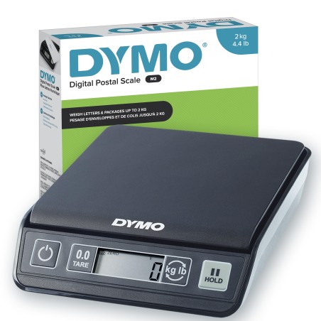 DYMO M2 Báscula digital para envíos | Báscula USB para pesaje de envíos con capacidad de 2 kg | Tamaño compacto  18,5 cm de
