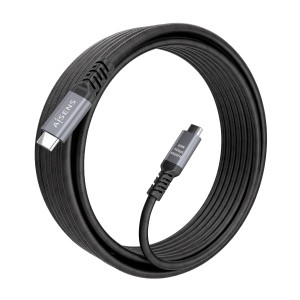 AISENS Cable USB 3.2 Gen1 Aluminio 5Gbps 4K@60Hz 3A 60W E-Mark, Tipo USB-C M-USB-C M, Negro, 10M