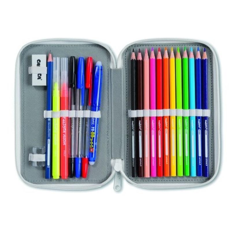 Plumier Dos Pisos Colores Flúor 2 Zip