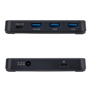 StarTech.com Hub USB-C y Tipo A de 4 Puertos - Ladrón USB de 5Gbps - Autoalimentado - Con Cable Host Tipo C y USB-A - 1x USB-C