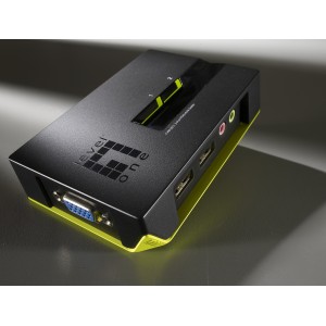 LevelOne Switch KVM de 2 puertos USB con audio