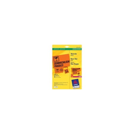 Labels Neon Red 210 x 297mm (20)