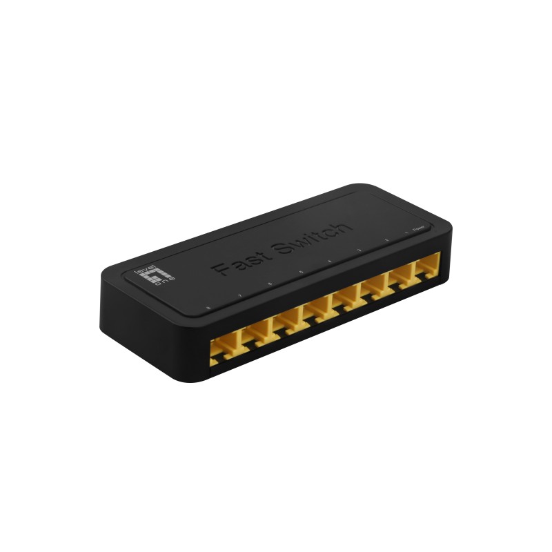 LevelOne FEU-0812 switch No administrado Fast Ethernet (10 100) Negro