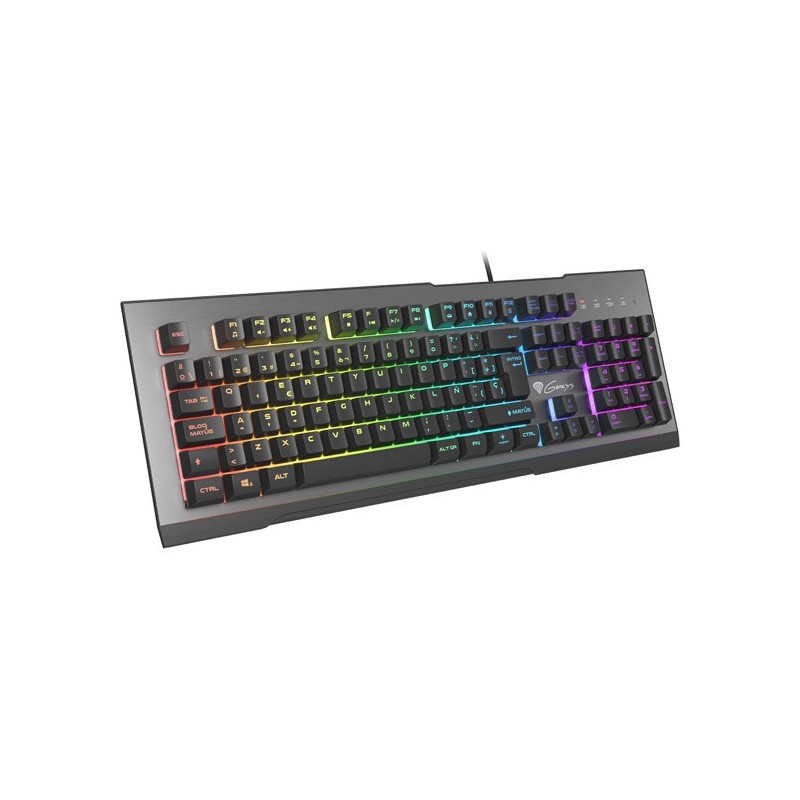 GENESIS Rhod 500 RGB teclado Juego USB QWERTY Español Negro, Gris