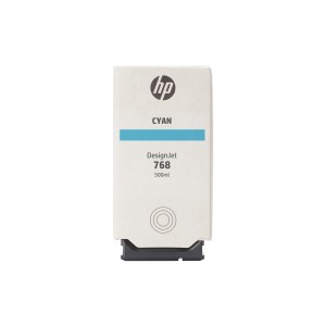 HP Cartucho de tinta cian DesignJet 768 de 500 ml