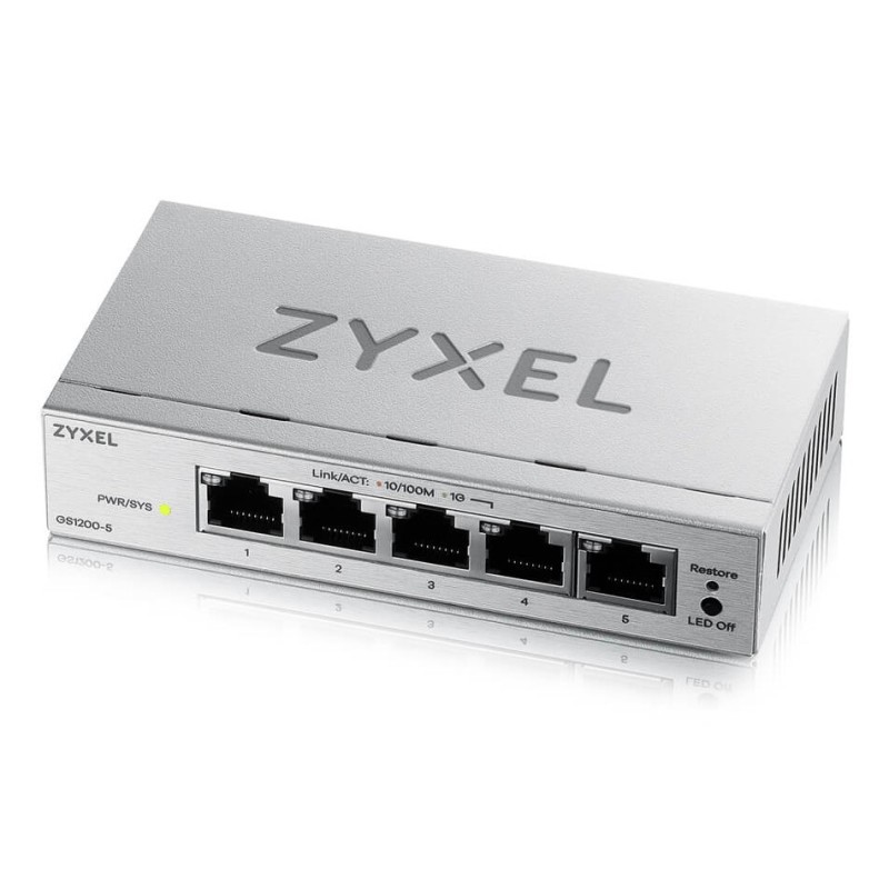 Zyxel GS1200-5V3 Gestionado L2 Gigabit Ethernet (10 100 1000) Escritorio Gris