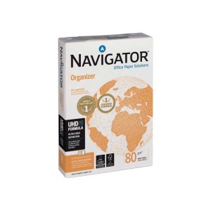 C. 5 PAQ. 500H PAP. NAVIGATOR ORGANIZER A4 80G 2T