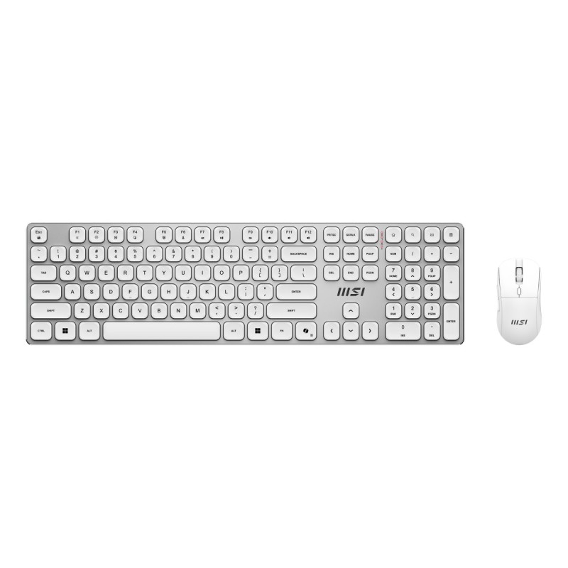 MSI FORGE K210 W COMBO WHITE teclado Ratón incluido Hogar   Oficina USB QWERTY Blanco