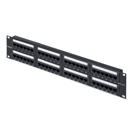 StarTech.com Panel de Parcheo 2U de 48 Puertos Cat6 RJ45 de Montaje en Rack de Servidores - UTP -Tipo 110 Punch Down - Panel de