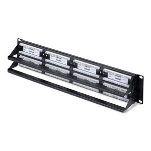 StarTech.com Panel de Parcheo 2U de 48 Puertos Cat6 RJ45 de Montaje en Rack de Servidores - UTP -Tipo 110 Punch Down - Panel de
