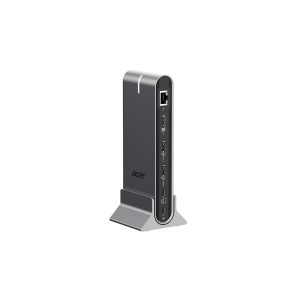 Acer HP.DSCAB.022 base para portátil y replicador de puertos Alámbrico USB 3.2 Gen 1 (3.1 Gen 1) Type-C Plata