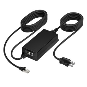 HP Poly PoE++ 65W 2.5G Adapter with 3.66m CAT6A Cable and Power Cord Negro