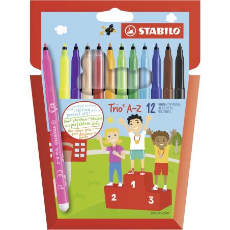 Trio AZ rotulador Fino Multicolor 12 pieza(s) 378/1-12-01 Pack 6 de Unid.