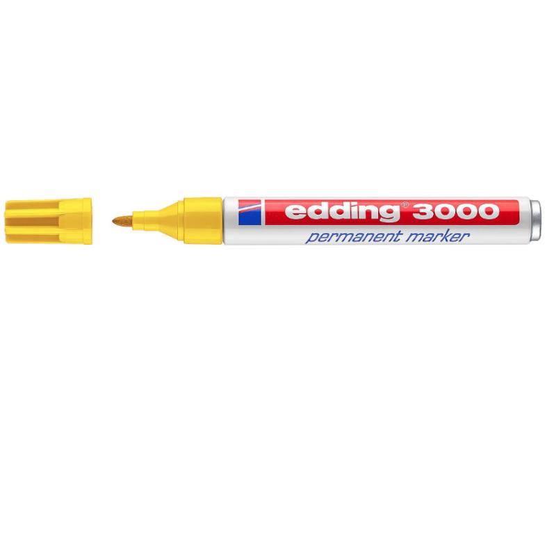 3000 marcador permanente Punta redonda Amarillo Pack 10 Unid 3000-5