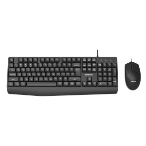Philips 2000 series SPT6237B 85 teclado Ratón incluido Universal USB QWERTY Negro
