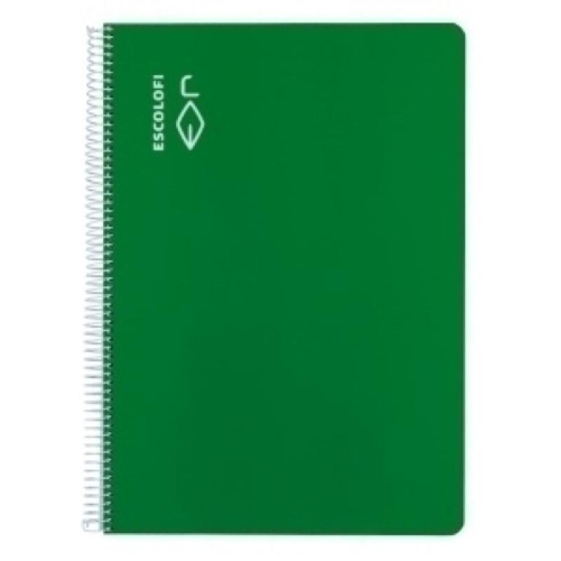 BLOCK ESCOLOFI A4 80h CD.4 70g VERDE - Pack de 5 unidades