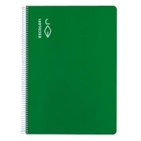 BLOCK ESCOLOFI A4 80h CD.4 70g VERDE - Pack de 5 unidades