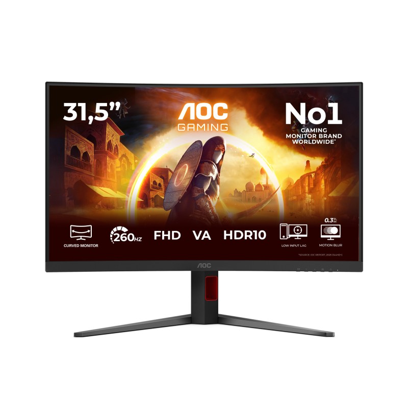AOC G4 C32G4Z pantalla para PC 80 cm (31.5") 1920 x 1080 Pixeles Full HD LCD Negro, Rojo
