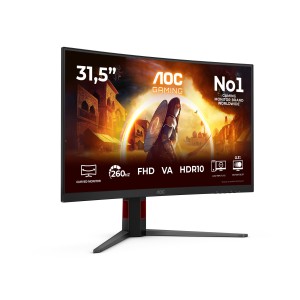 AOC G4 C32G4Z pantalla para PC 80 cm (31.5") 1920 x 1080 Pixeles Full HD LCD Negro, Rojo