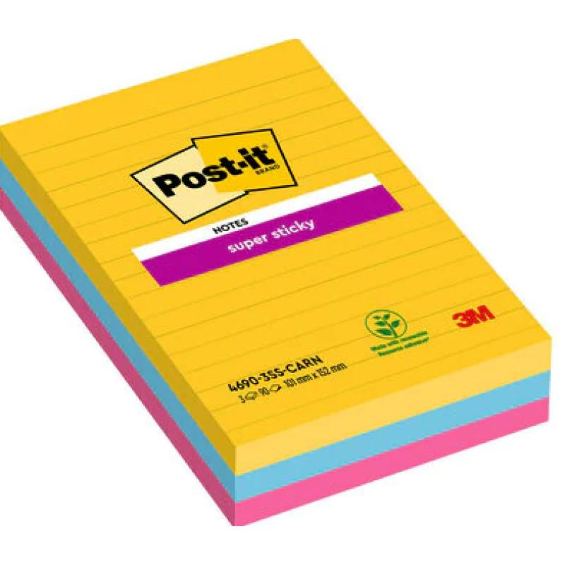 7100234250 nota autoadhesiva Plaza Azul, Rosa, Amarillo 90 hojas Autoadhesivo