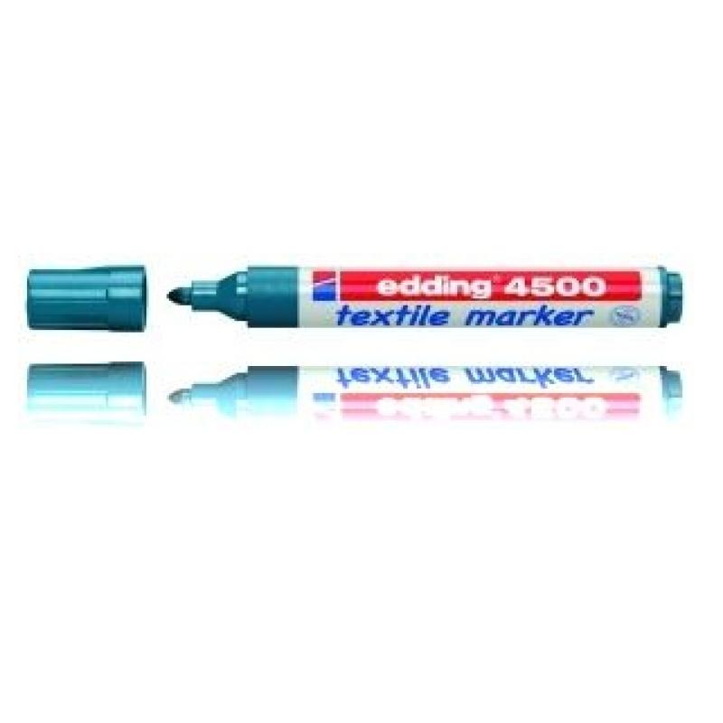 Textielmarker e-4500 marcador permanente Punta redonda Azul