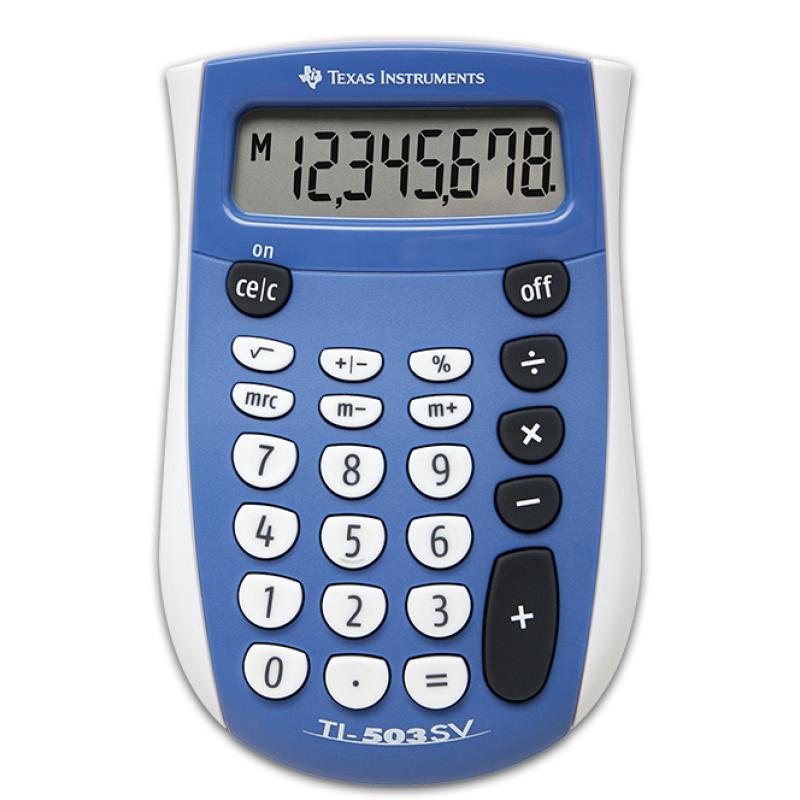 TI-503 SV calculadora Bolsillo Pantalla de calculadora Azul, Gris