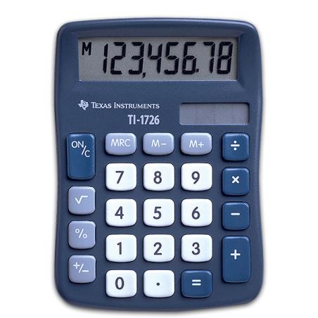 TI-1726 calculadora Bolsillo Calculadora básica Azul