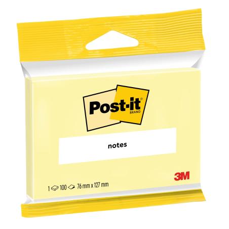 6830 nota autoadhesiva Rectángulo Amarillo 100 hojas Autoadhesivo
