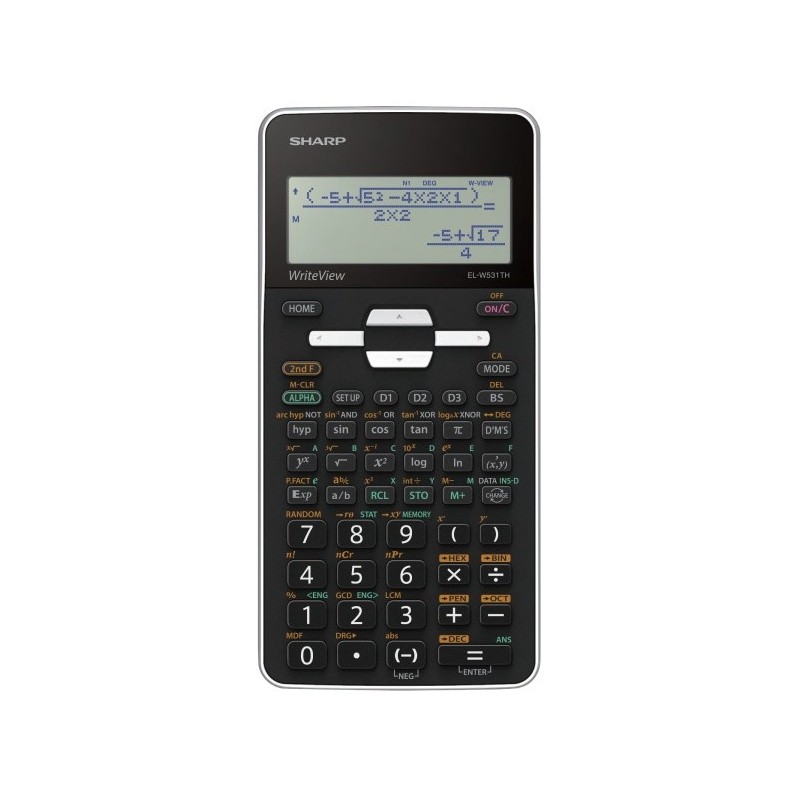 Sharp EL-W531TH calculadora Bolsillo Pantalla de calculadora Negro, Gris