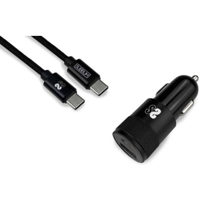 SUBCHG-5CPD11 cargador de dispositivo móvil Smartphone Negro Encendedor de cigarrillos, USB Carga rápida Auto