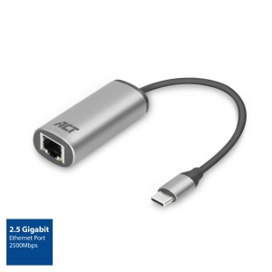 ACT AC7081 hub de interfaz USB 3.2 Gen 1 (3.1 Gen 1) Type-C 2500 Mbit s Aluminio