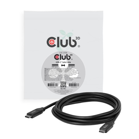 CLUB3D Cable USB-C® seguro de 240 W sin datos, 2 m 6,56 pies