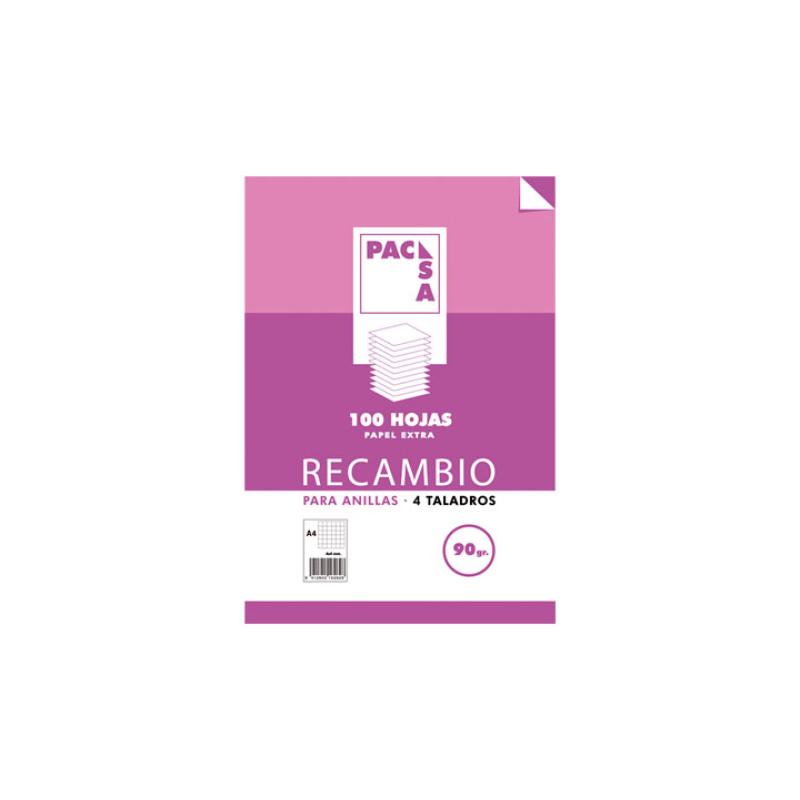 Recambio 100h A4 Milimetrado MRG 90G