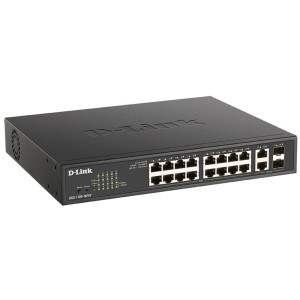 D-Link DGS-1100-18PV2 switch Gestionado L2 Gigabit Ethernet (10 100 1000) Energía sobre Ethernet (PoE) 1U Negro