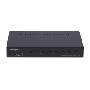 StarTech.com Switch KVM de 8 Puertos DisplayPort 4K 60Hz - Conmutador KVM DP 1.2 4K60 con Kit de Montaje 1U para Rack - con Hub
