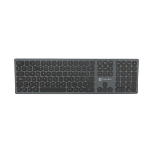 NKL-1830 teclado Universal RF Wireless + Bluetooth QWERTY Español Negro, Gris