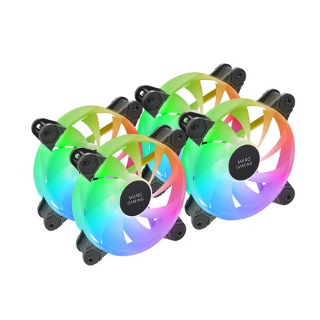 Mars Gaming MF-4A Carcasa del ordenador Ventilador 12 cm Negro 4 pieza(s)