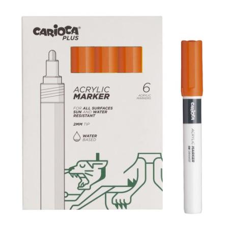ROTUL.ACRILICO CARIOCA PLUS CAJA 6 NARAN