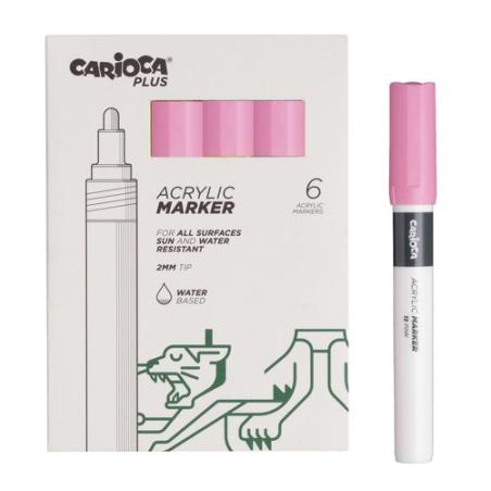 ROTUL.ACRILICO CARIOCA PLUS CAJA 6 ROSA