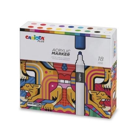 ROTUL.ACRILICO CARIOCA PLUS CAJA 18 - Pack de 12 unidades