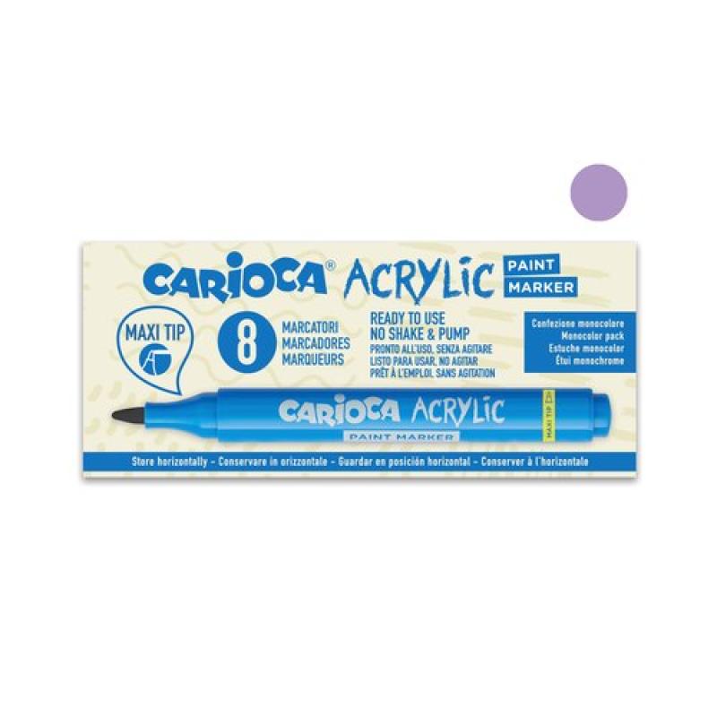 ROTUL.ACRILICO CARIOCA LILA - Pack de 8 unidades