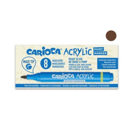 ROTUL.ACRILICO CARIOCA MARRON - Pack de 8 unidades