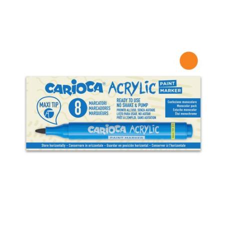 ROTUL.ACRILICO CARIOCA NARANJA - Pack de 8 unidades