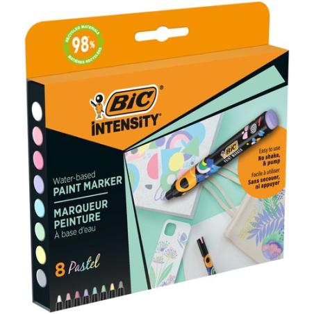 ROTUL.ACRILICO BIC COL.PASTEL CAJA 8