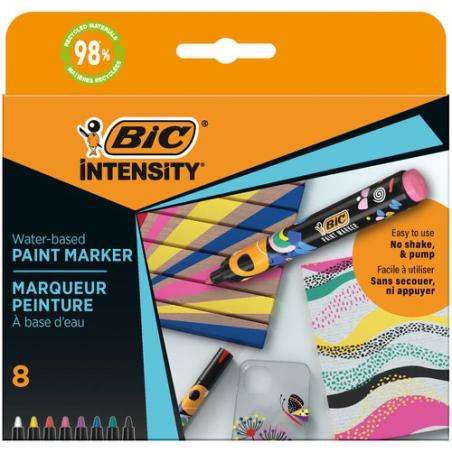 ROTUL.ACRILICO BIC COL.VIVOS CAJA 8