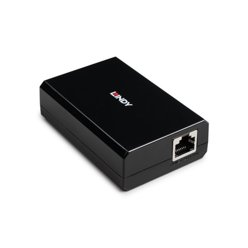 Lindy 73474 divisor de red Energía sobre Ethernet (PoE) Negro