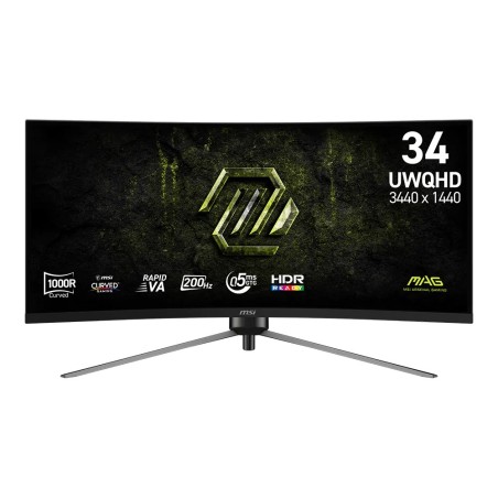 MSI MAG 345CQRF E20 pantalla para PC 86,4 cm (34") 3440 x 1440 Pixeles UltraWide Dual Quad HD Negro